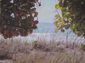 Through the Trees in Bonita Springs photographed and painted by Laurie Lane